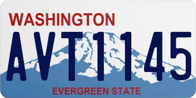 WA license plate AVT1145