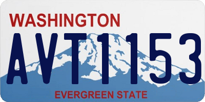 WA license plate AVT1153