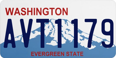 WA license plate AVT1179