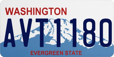 WA license plate AVT1180