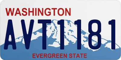 WA license plate AVT1181
