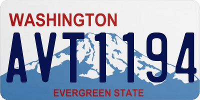 WA license plate AVT1194