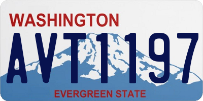 WA license plate AVT1197