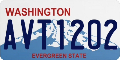 WA license plate AVT1202