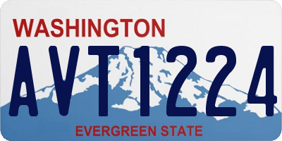 WA license plate AVT1224