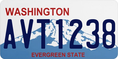 WA license plate AVT1238