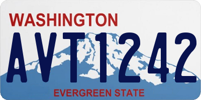 WA license plate AVT1242