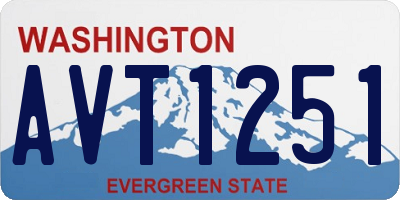 WA license plate AVT1251