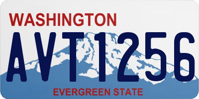 WA license plate AVT1256