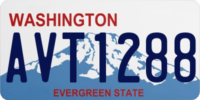 WA license plate AVT1288