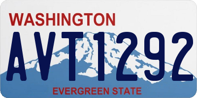 WA license plate AVT1292