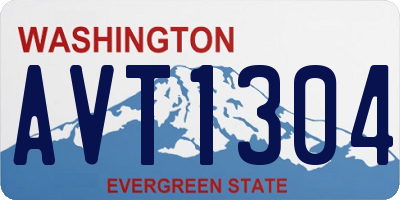 WA license plate AVT1304