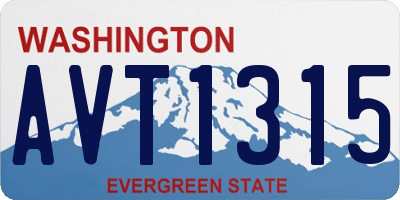 WA license plate AVT1315