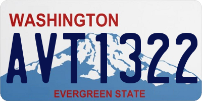 WA license plate AVT1322
