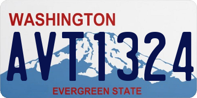 WA license plate AVT1324