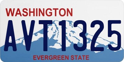 WA license plate AVT1325