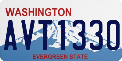 WA license plate AVT1330