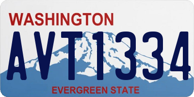 WA license plate AVT1334