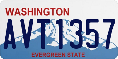 WA license plate AVT1357