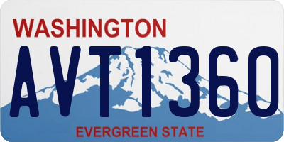 WA license plate AVT1360