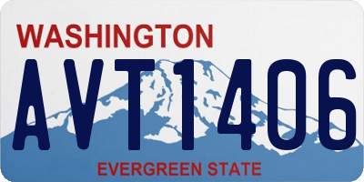 WA license plate AVT1406