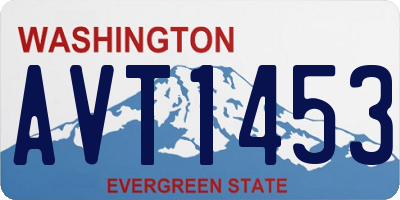 WA license plate AVT1453
