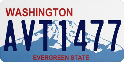 WA license plate AVT1477