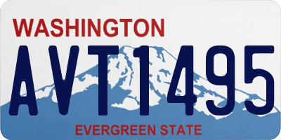 WA license plate AVT1495
