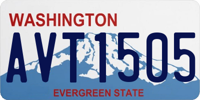 WA license plate AVT1505