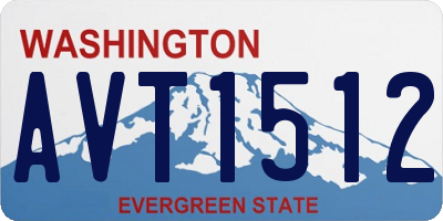 WA license plate AVT1512