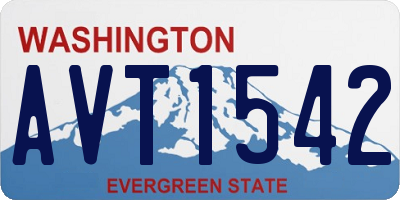 WA license plate AVT1542