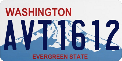 WA license plate AVT1612