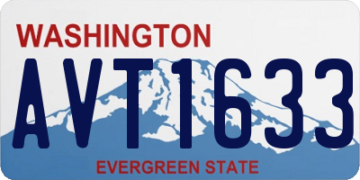 WA license plate AVT1633