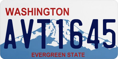 WA license plate AVT1645