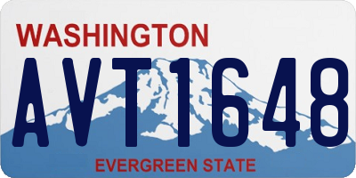 WA license plate AVT1648