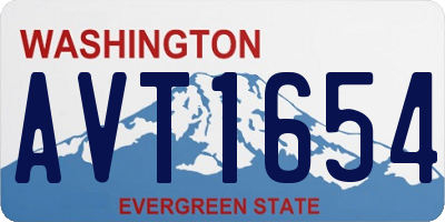 WA license plate AVT1654