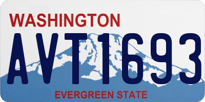 WA license plate AVT1693