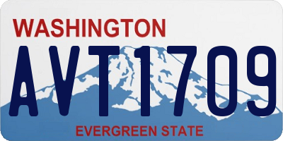 WA license plate AVT1709