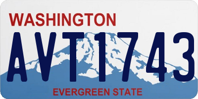 WA license plate AVT1743