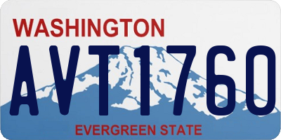WA license plate AVT1760