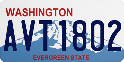 WA license plate AVT1802
