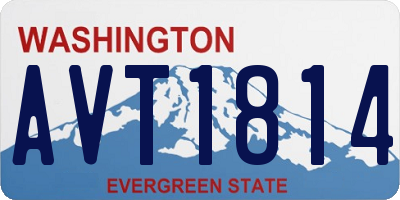 WA license plate AVT1814