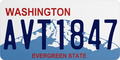 WA license plate AVT1847
