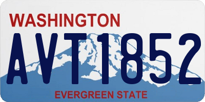 WA license plate AVT1852