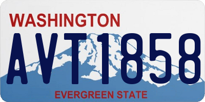 WA license plate AVT1858