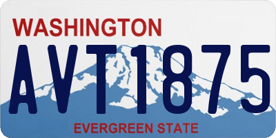 WA license plate AVT1875