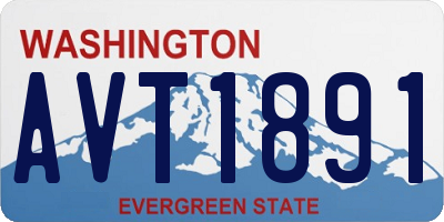 WA license plate AVT1891