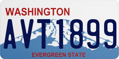 WA license plate AVT1899