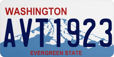WA license plate AVT1923