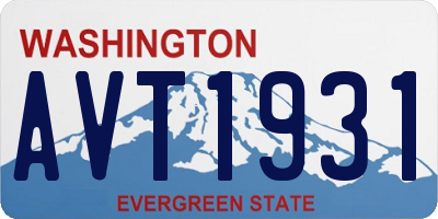 WA license plate AVT1931